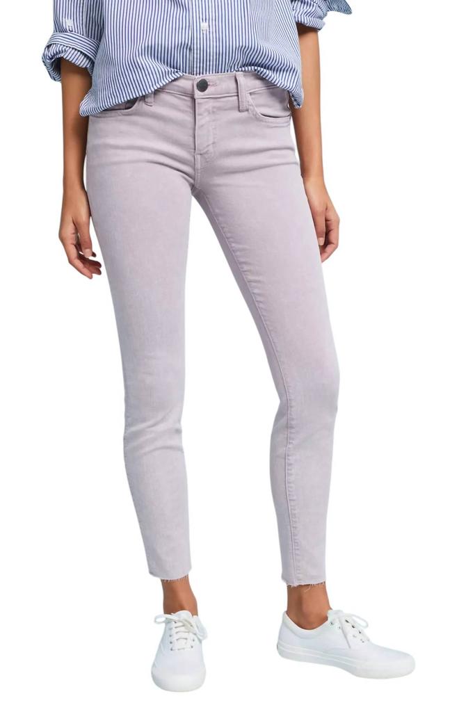 Current Elliott The Stiletto Skinny Stretch Raw Hem Jean In Purple