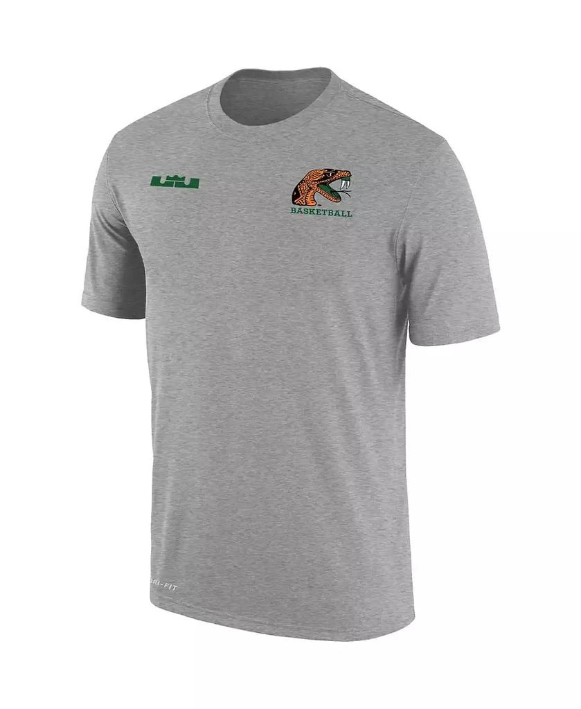 NIKE Men's x LeBron James Gray Florida A&M Rattlers Collection Performance T-shirt 3