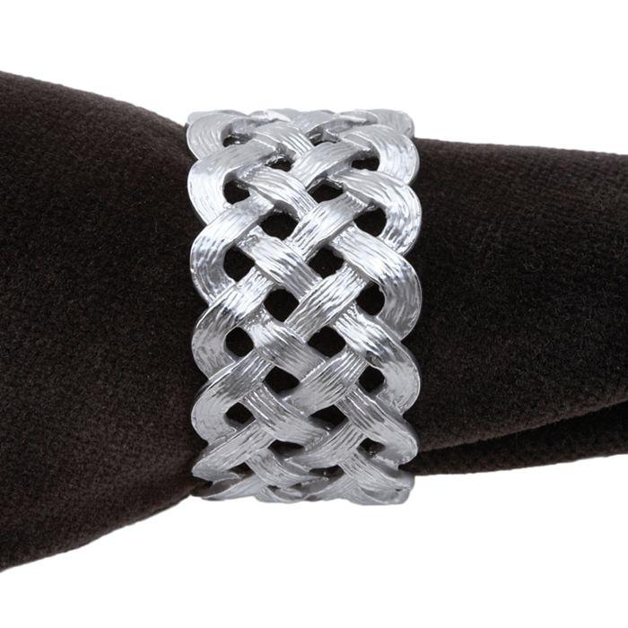 L'Objet Matte Braid Napkin Jewel Rings, Set of 4