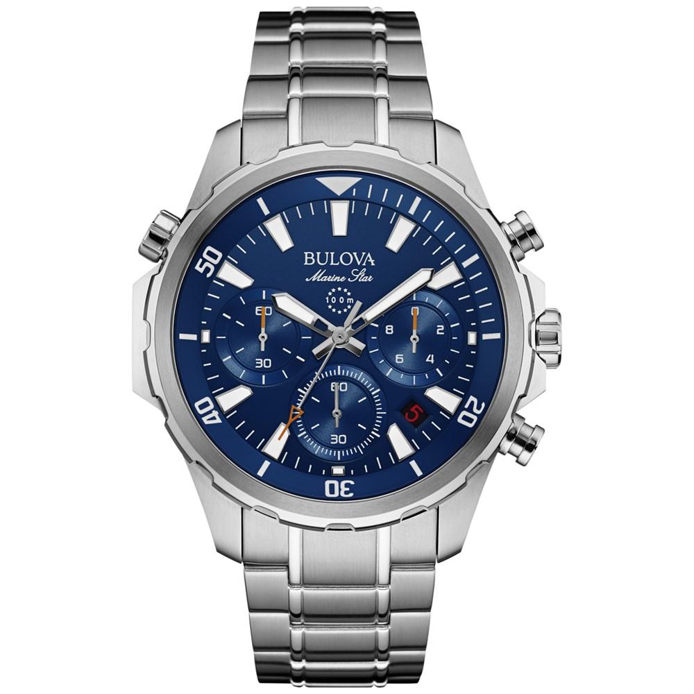 Bulova Men's Chronograph Marine Star Stainless Steel Bracelet Watch 43mm