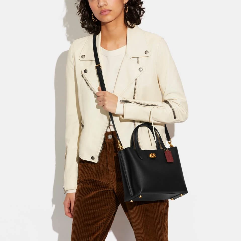 Coach Coach Polished Pebble-Grain Willow 24 Tote Bag 2