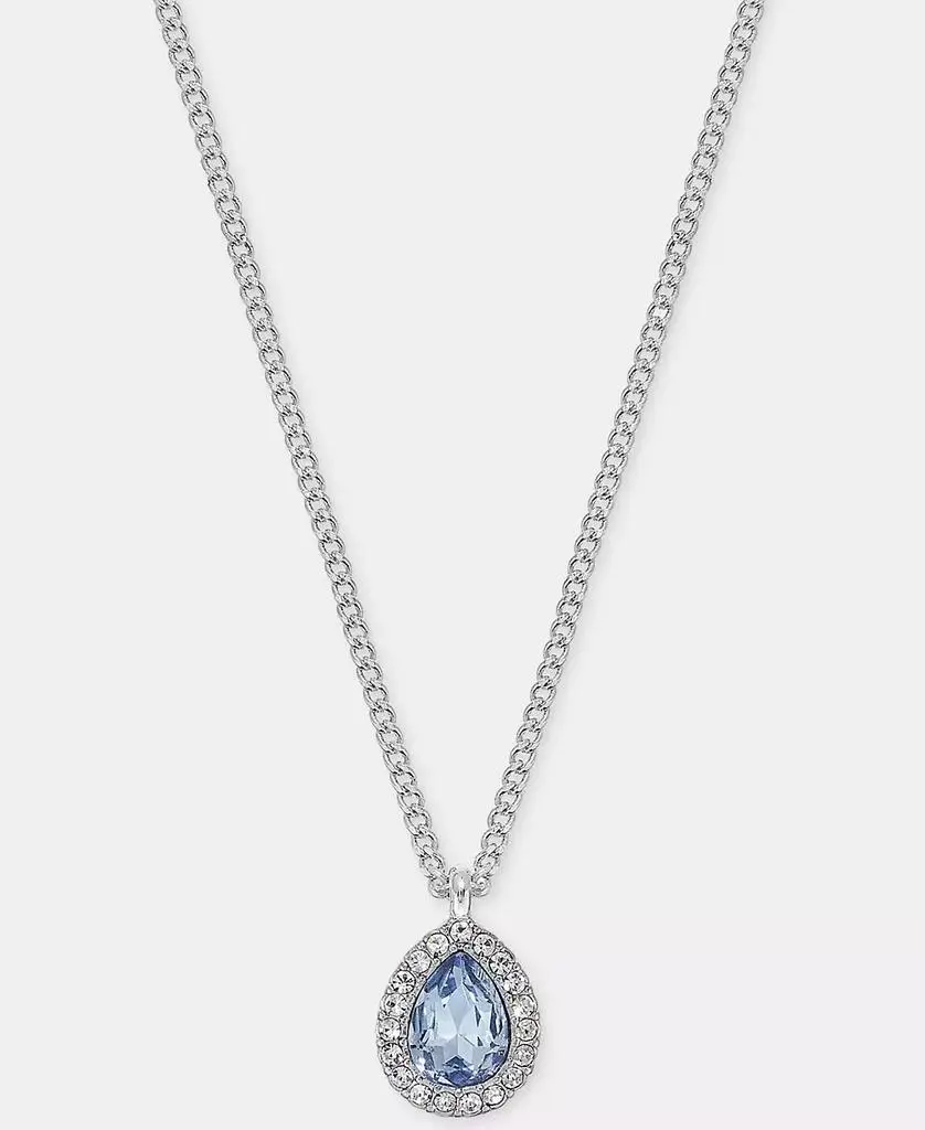 Givenchy Crystal Pear-Shape Pendant Necklace, 16" + 3" extender
