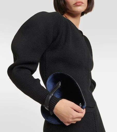 Alaïa Le Cœur velvet heart clutch 2