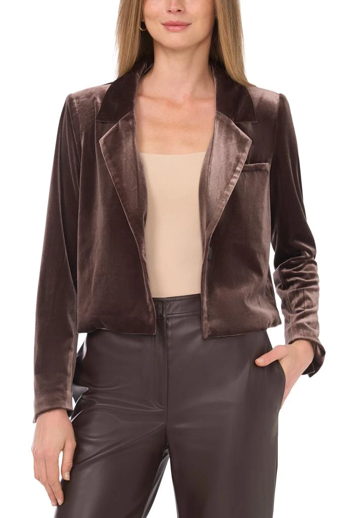 Halogen Velvet Crop Blazer 4