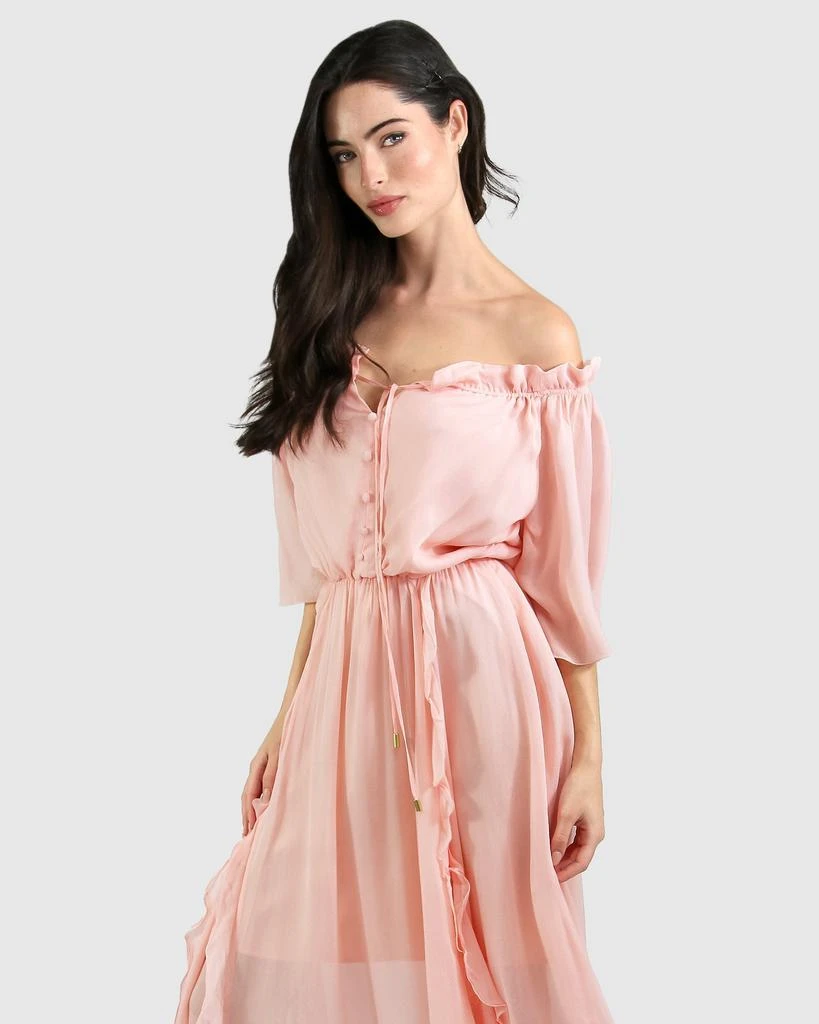 Belle&Bloom Amour Amour Ruffled Midi Dress - Desert Rose 6