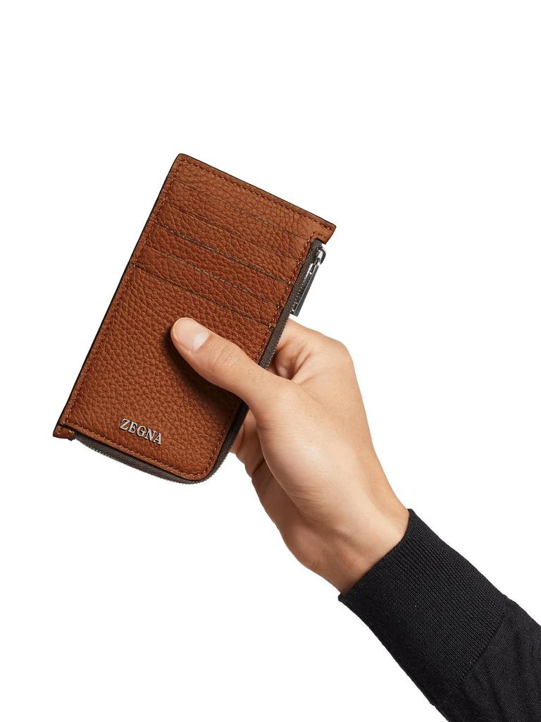 Zegna Zegna Logo Lettering Zipped Wallet 3