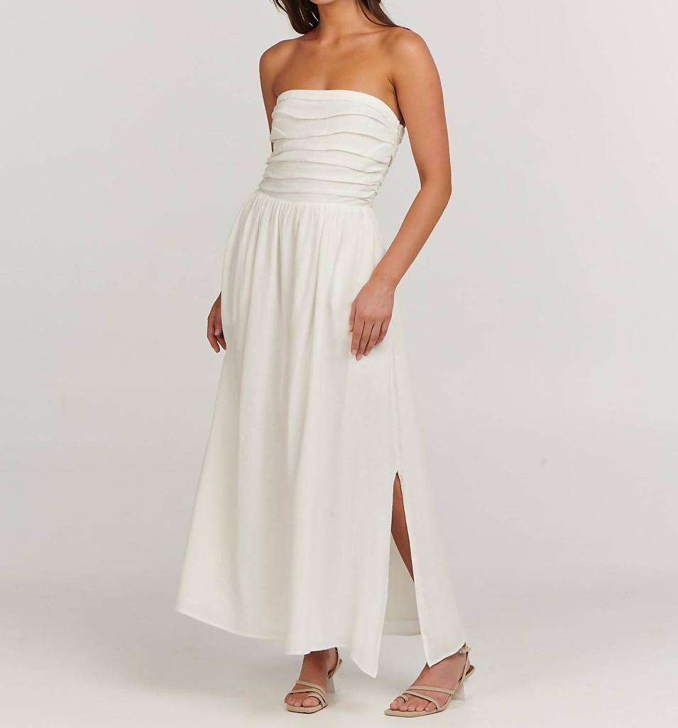 Charlie Holiday Harriet Midi Dress In White