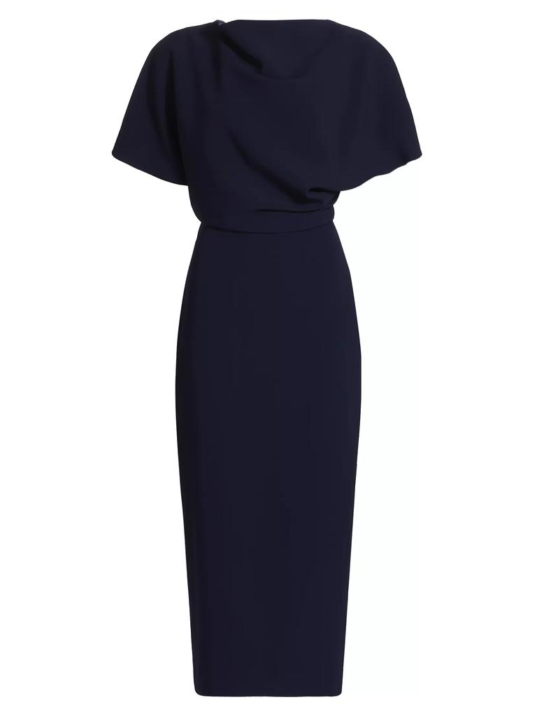 Amsale Draped Crêpe Cocktail Dress