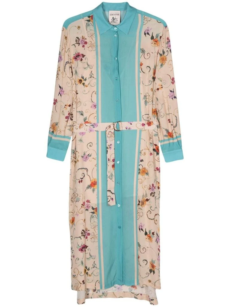 Semicouture SEMICOUTURE - Phipa Flower Print Shirt Dress 1