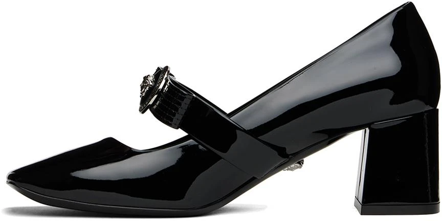 Versace Black Gianni Ribbon Block Heels 3