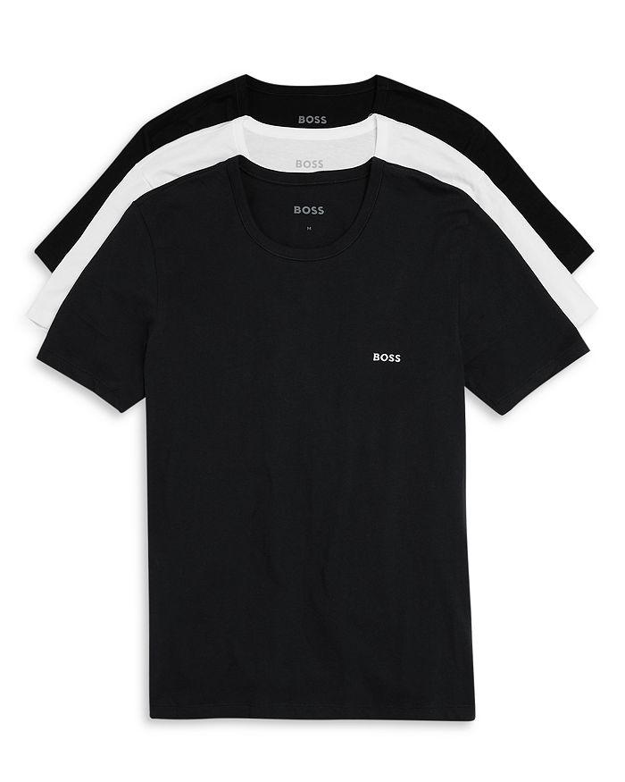 Hugo Boss Classic Cotton Embroidered Logo Crewneck Tees, Pack of 3
