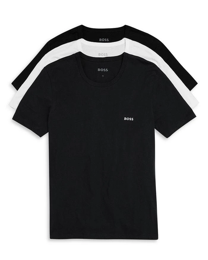 Hugo Boss Classic Cotton Slim Fit Logo Crewneck Tees, Pack of 3 1