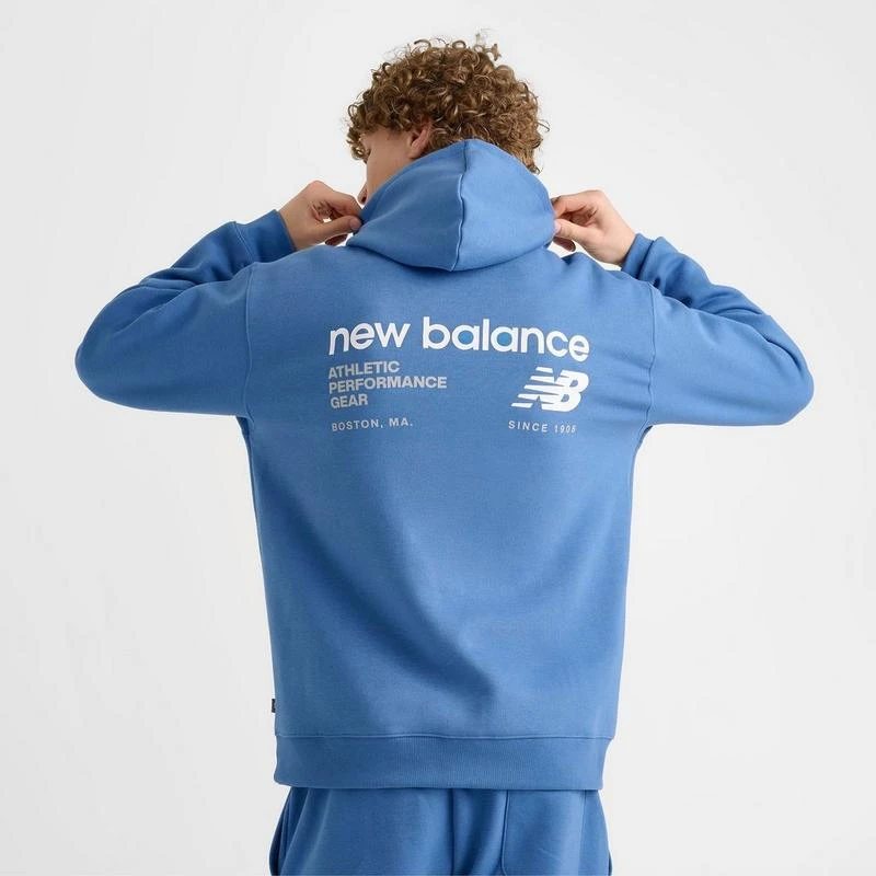 New Balance Men's New Balance Linear Graphic Fleece Hoodie 4