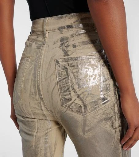 Rick Owens Bolan coated high-rise bootcut jeans 5