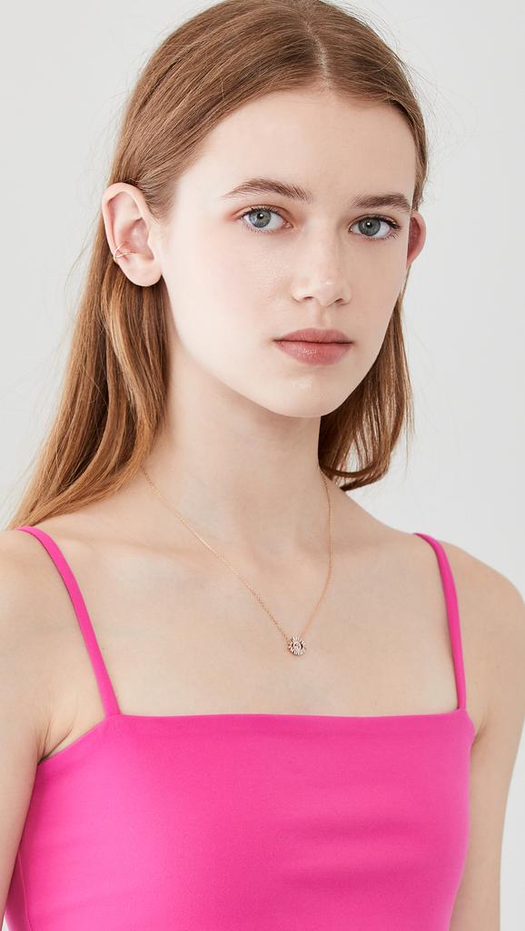 Suzanne Kalan 18k Rose Gold Mini Evil Eye Necklace