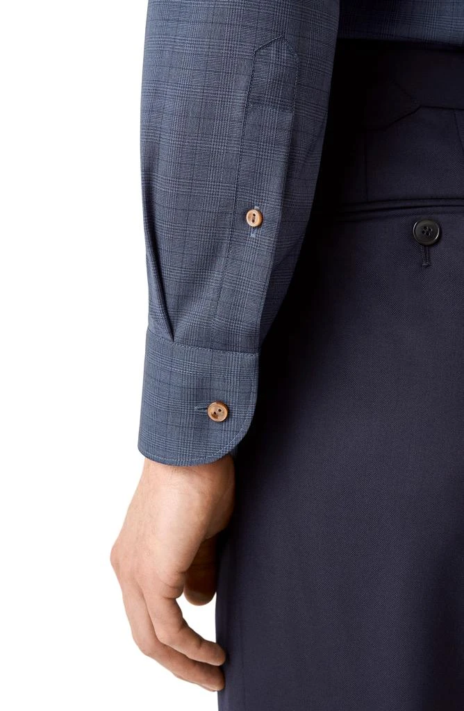 Eton Slim Fit Glen Plaid Wool Dress Shirt 6
