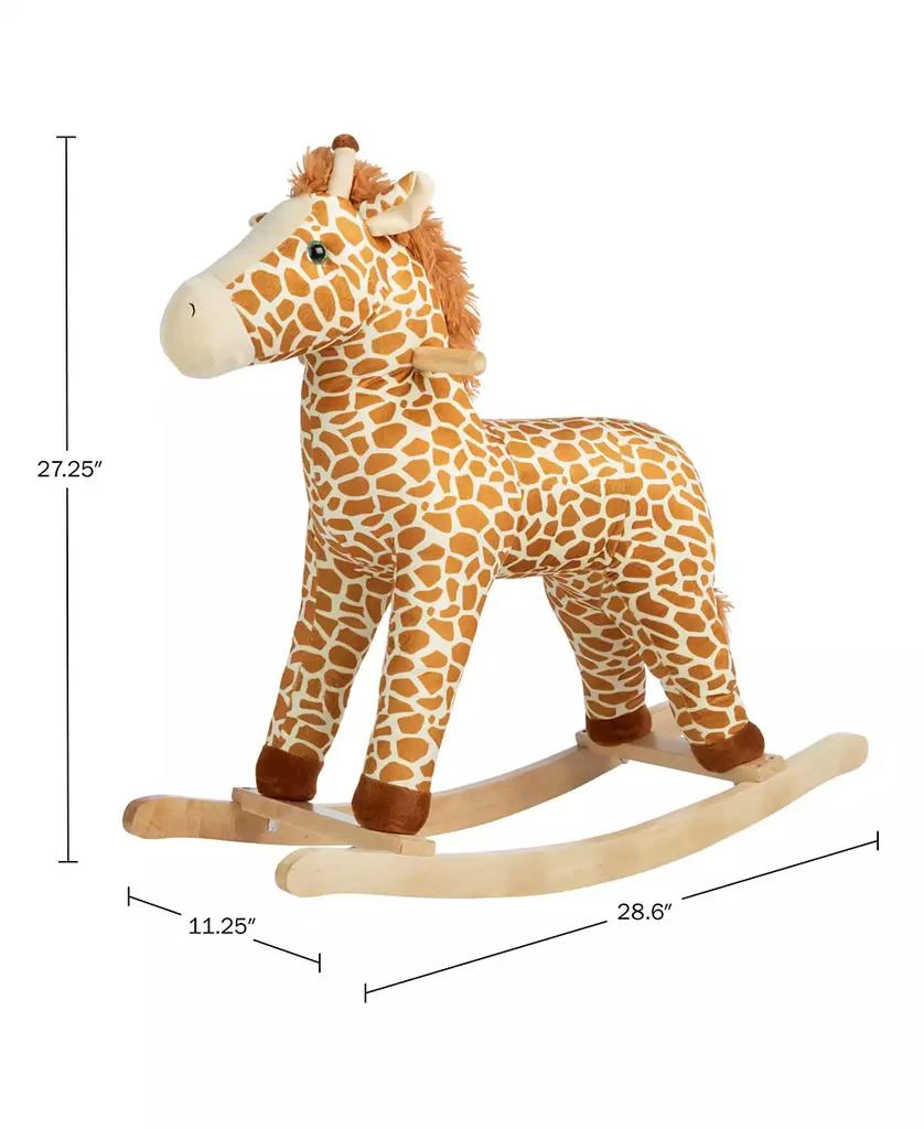 Trademark Global Happy Trails Giraffe Plush Rocking Horse 5