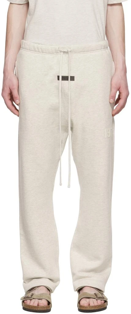 Fear of God ESSENTIALS Off-White Cotton Lounge Pants 1