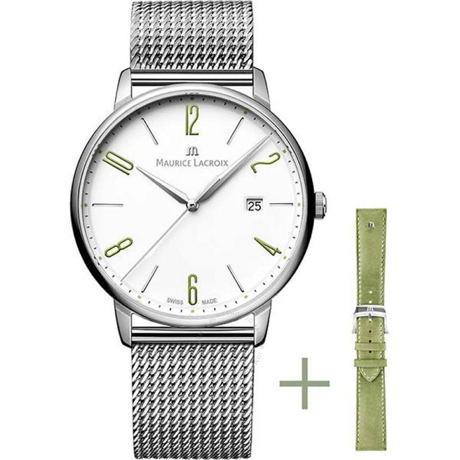 Maurice Lacroix Eliros Quartz White Dial Unisex Watch EL1118-SS00S-120-D