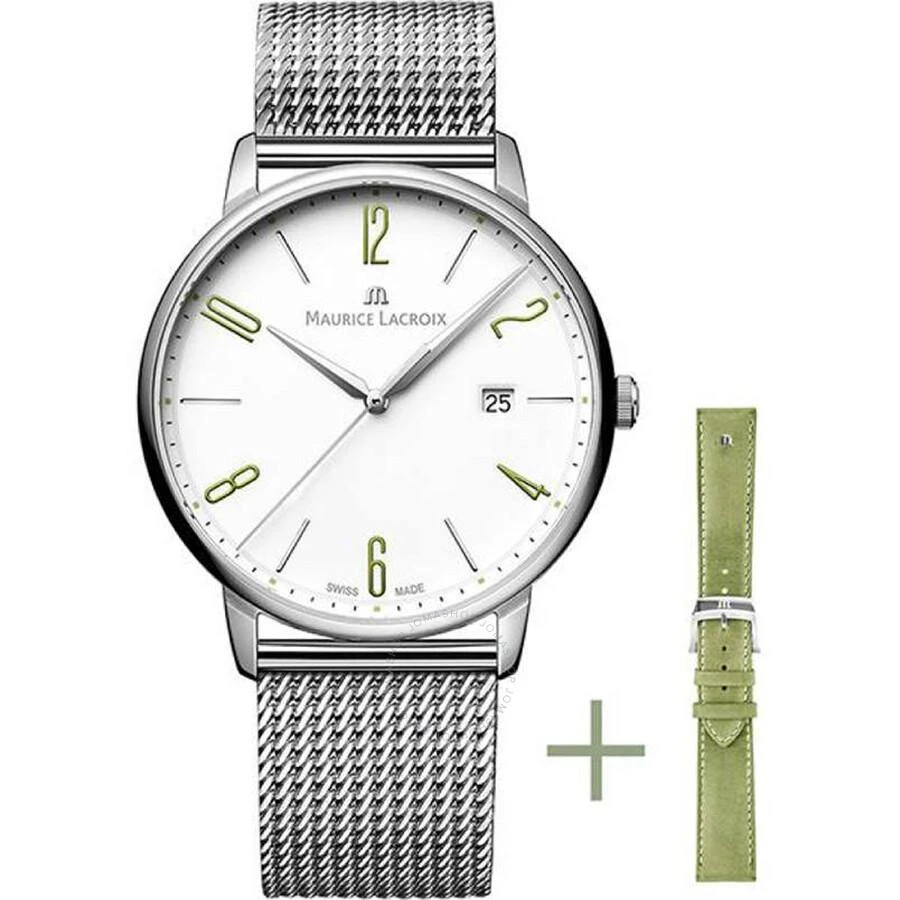 Maurice Lacroix Eliros Quartz White Dial Unisex Watch EL1118-SS00S-120-D 1