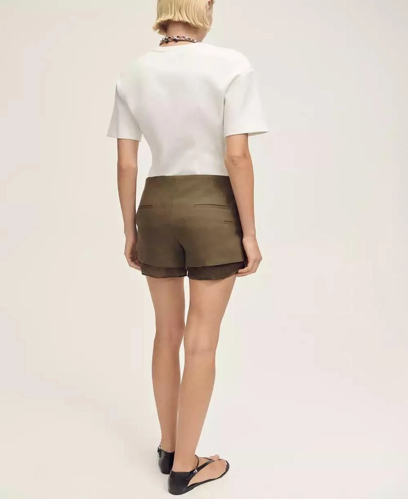 Mango Women's Short-Sleeved Peplum T-Shirt 5