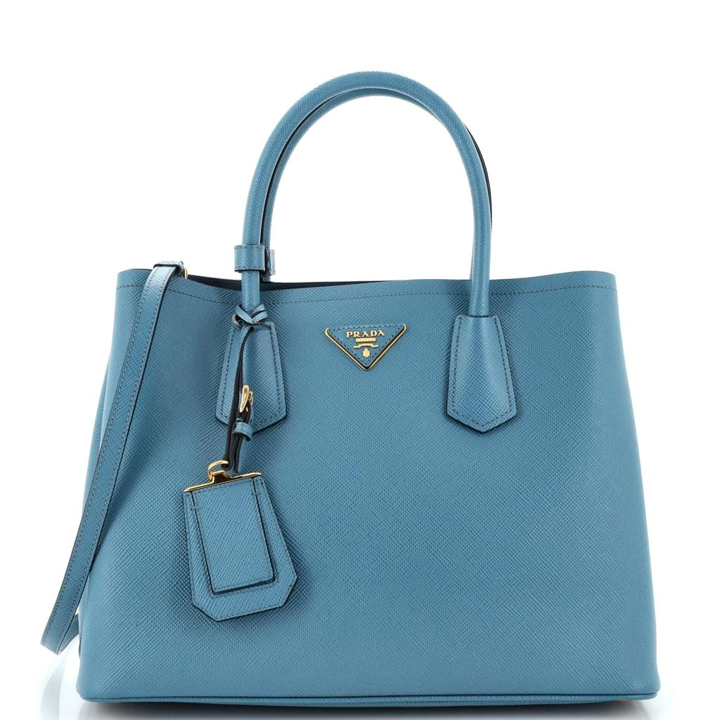Prada Cuir Double Tote Saffiano Leather Small 1