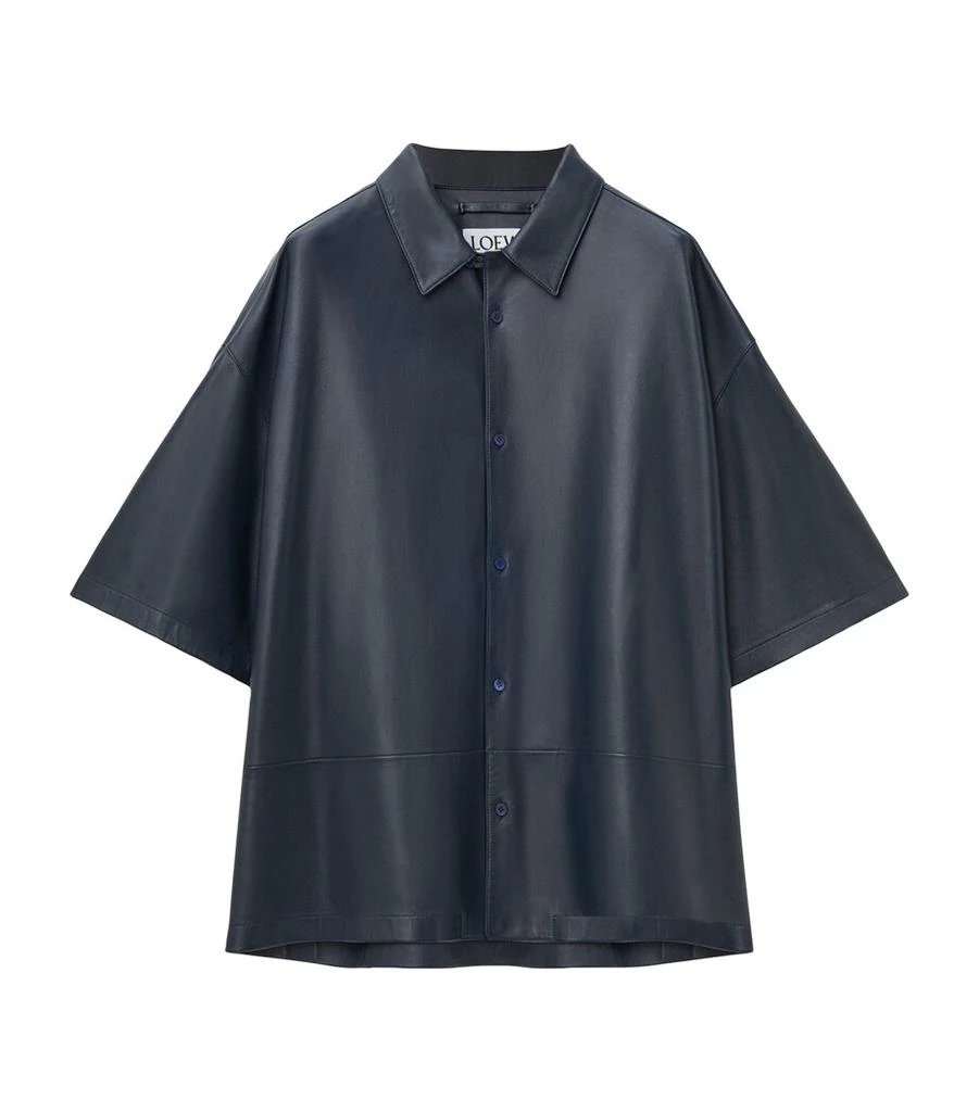 Loewe Leather Short-Sleeve Shirt 1