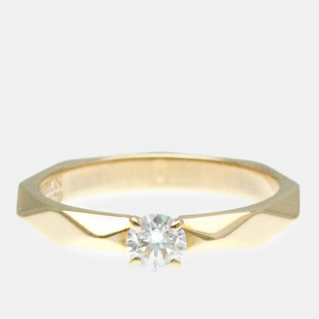 Boucheron Boucheron 18K Pink Gold Diamond Facette Ring EU 51