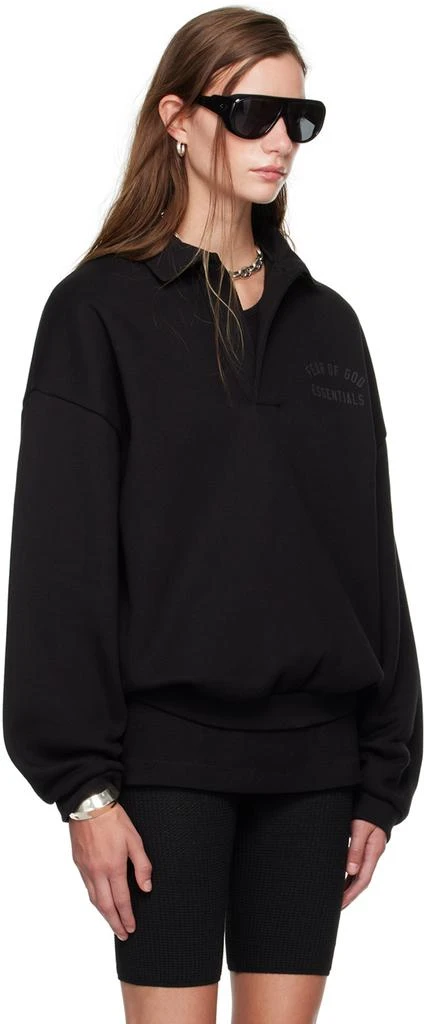 Essentials Black Single-Button Polo 2