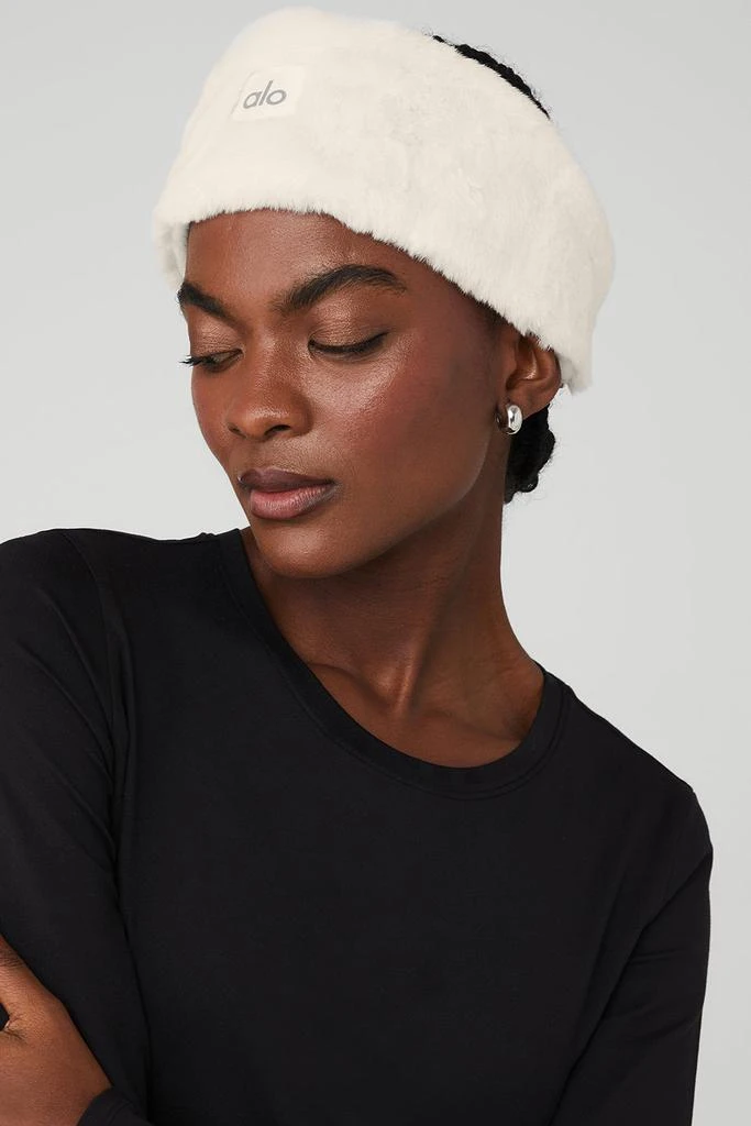 Alo Faux Fur Ear Warmers - Ivory 1