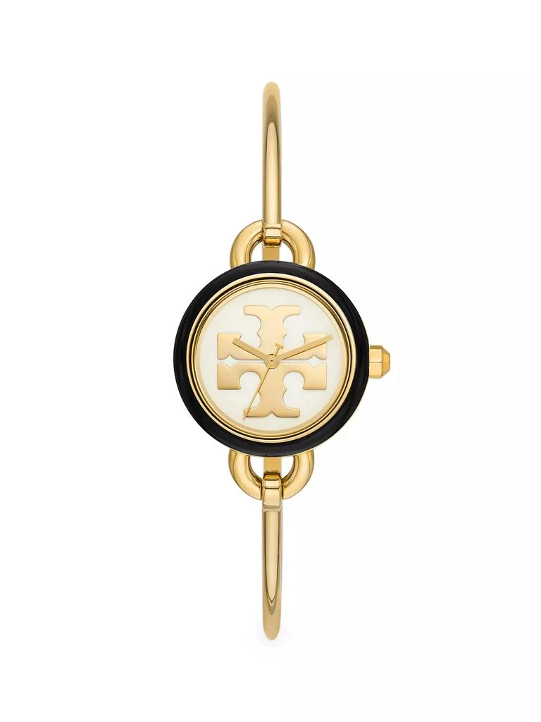 Tory Burch Miller Goldtone Interchangeable Bezel Bangle Watch 5