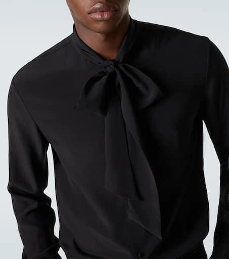 Valentino Tie-neck silk crêpe de chine shirt 6