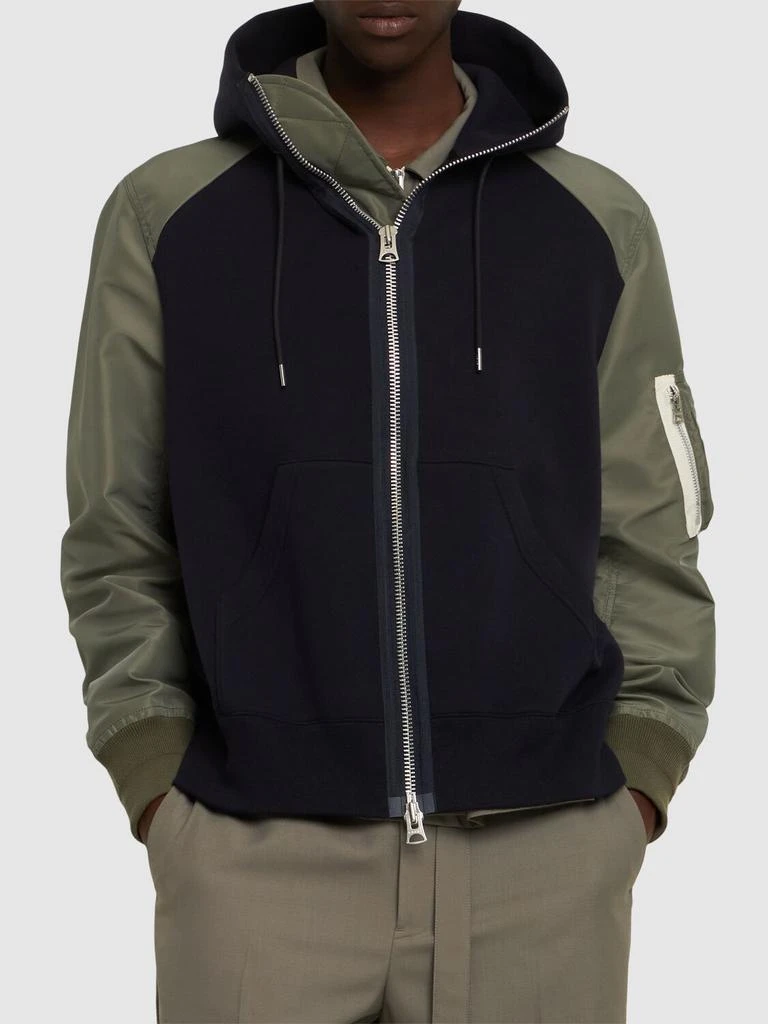 SACAI Sponge Cotton Blend Hoodie 3