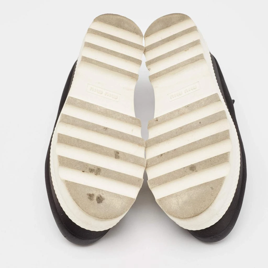 Miu Miu Miu Miu Black Satin Mary Jane Platform Sneakers Size 36 6