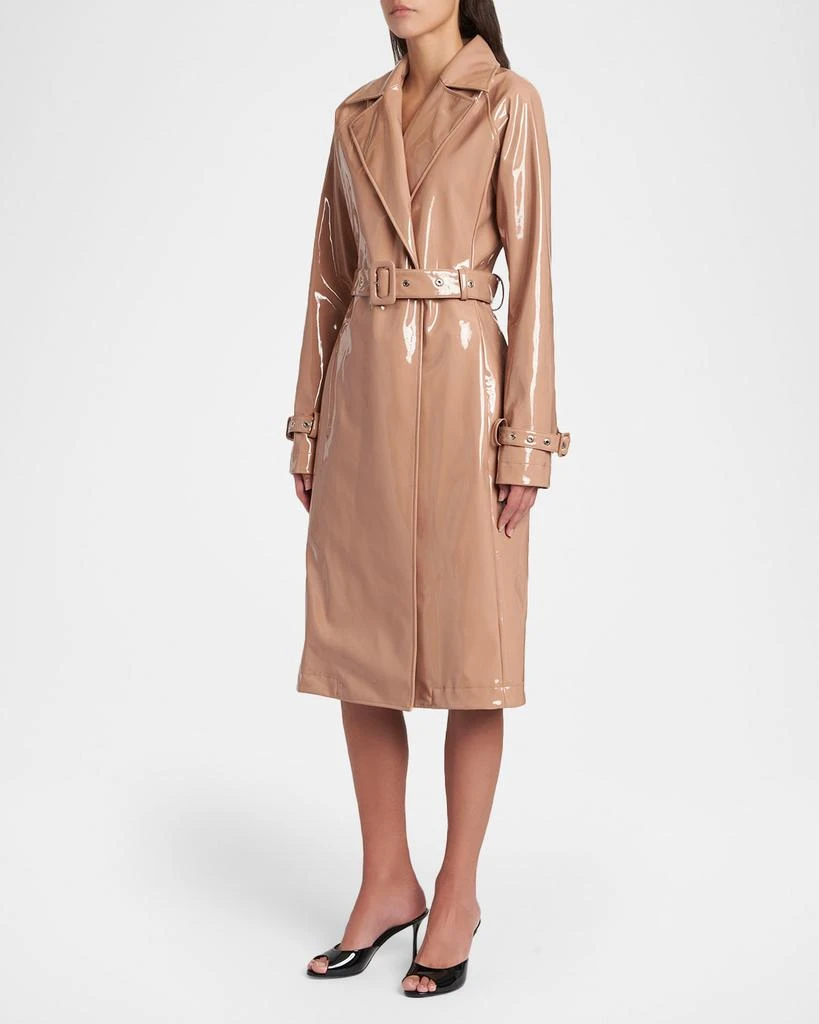 Dolce
Gabbana Coated Faux Leather Belted Trench Coat 4