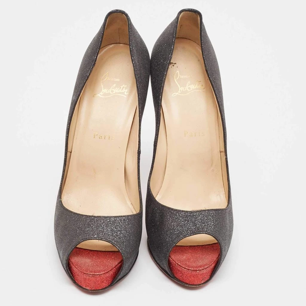 Christian Louboutin Christian Louboutin Black Glitter Very Prive Pumps Size 40 3