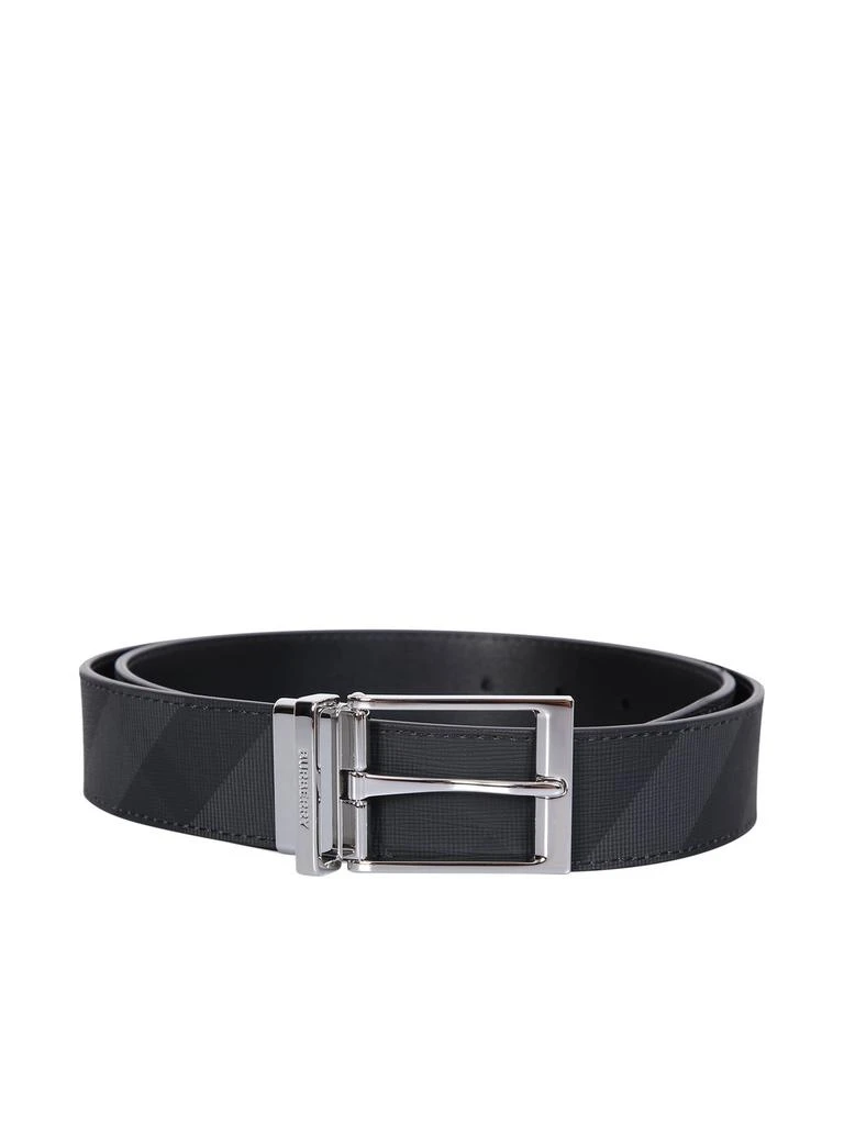 Burberry Burberry Logo Engraved Reversible Buckle Belt 1