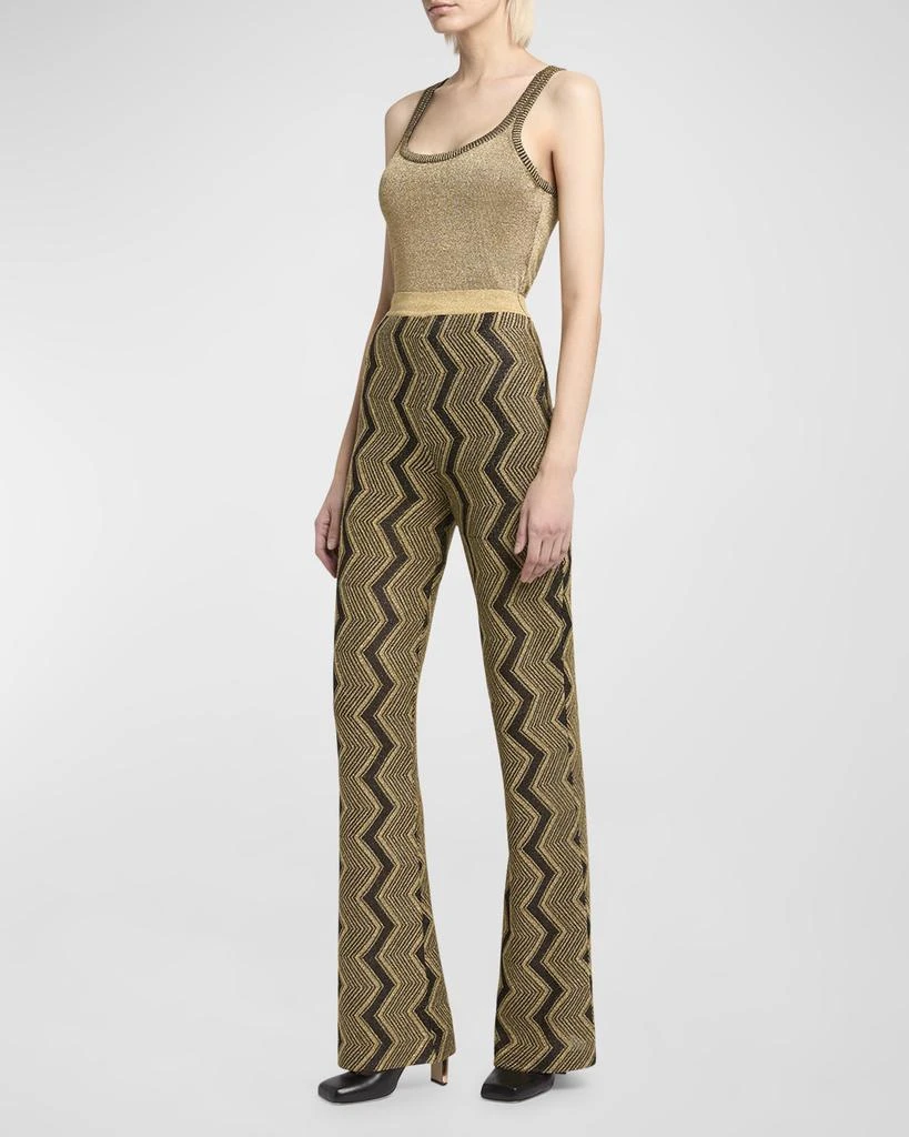 Missoni Metallic Chevron Flared Trousers 3