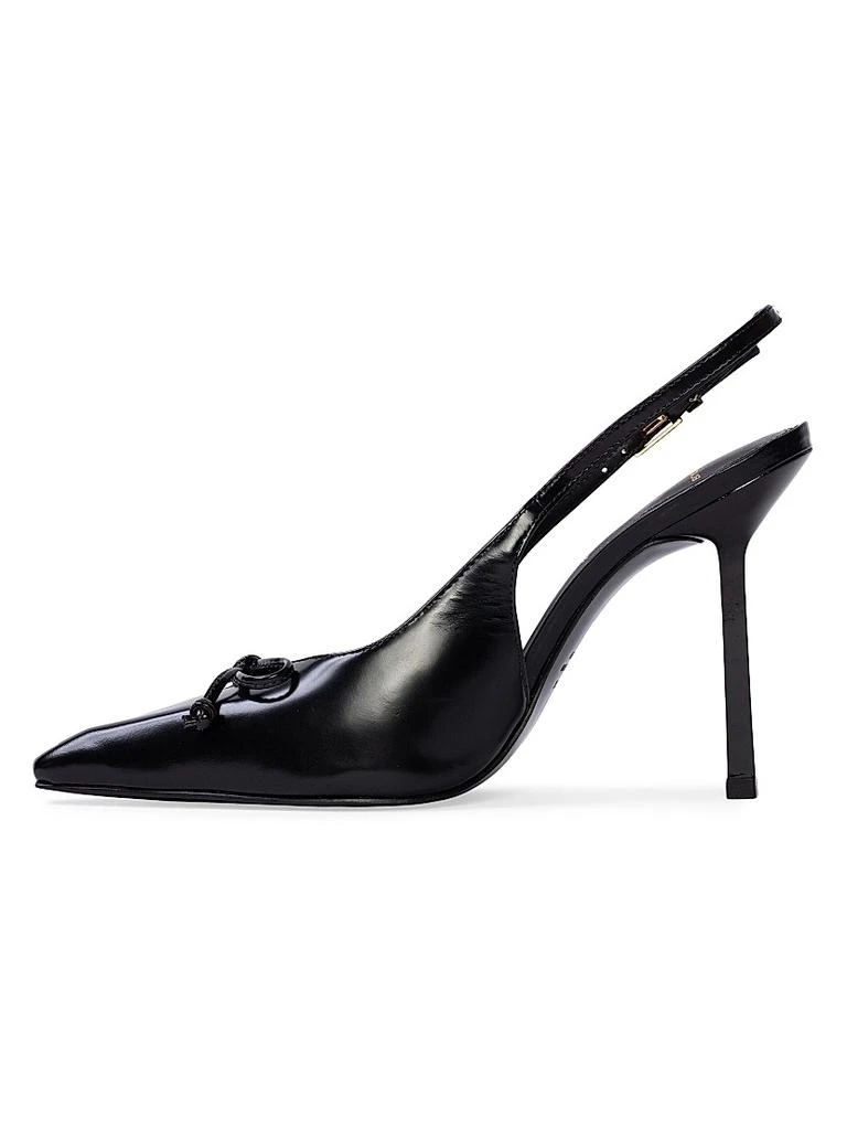 Black Suede Studio Vie 100MM Leather Pumps 5