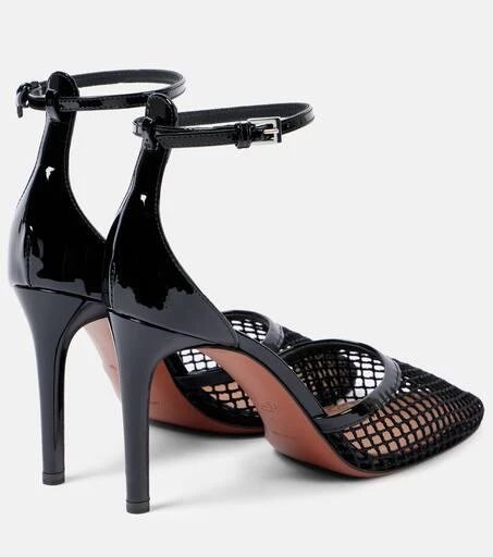 Alaïa Leather-trimmed mesh pumps 2