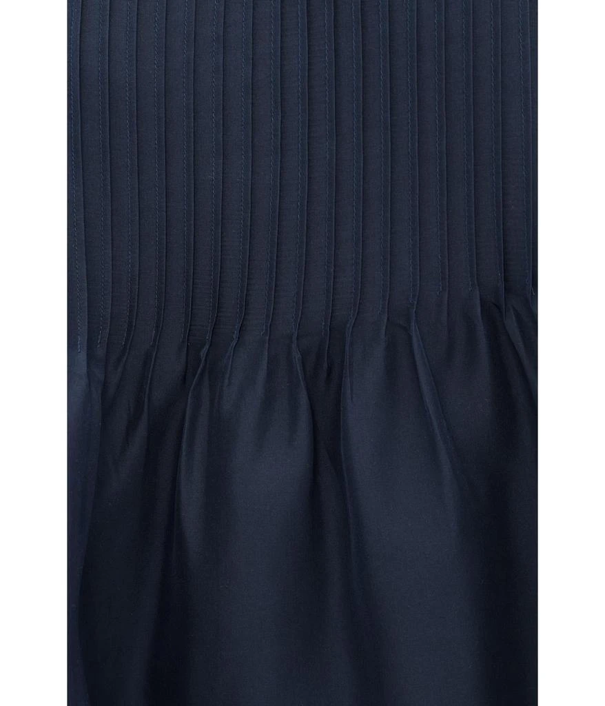 Eileen Fisher Pleated Silk Bateau Neck Shell 5