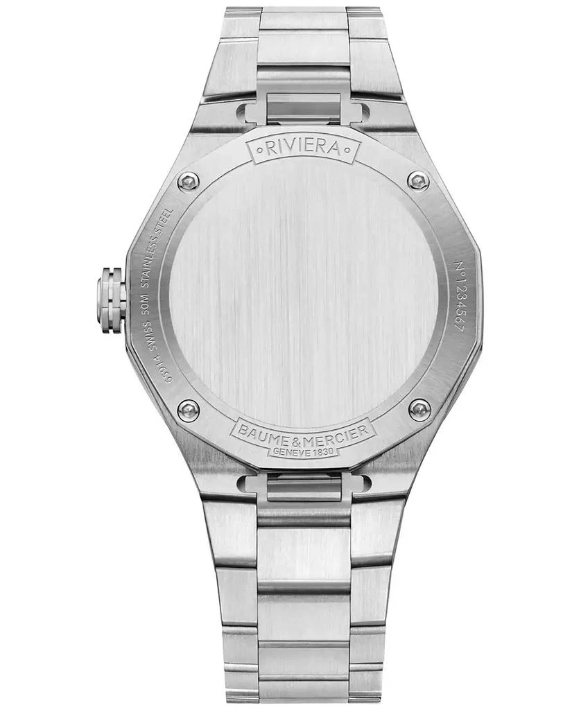 Baume & Mercier Women's Swiss Riviera Diamond (1/5 ct. t.w.) Stainless Steel Steel Bracelet Watch 36mm 3