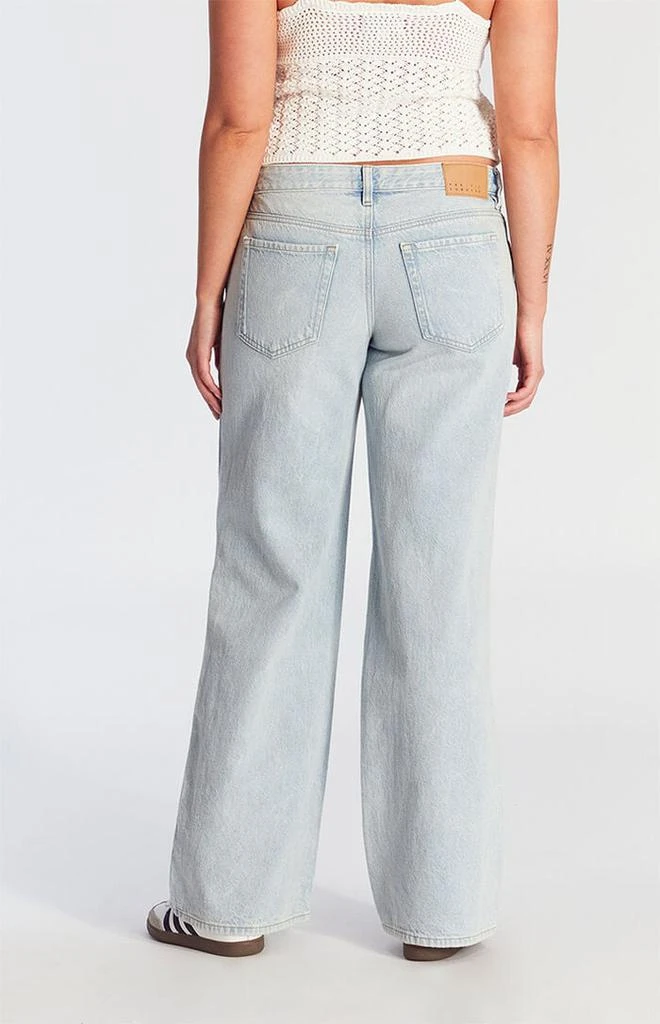 PacSun Casey Low Rise Baggy Jeans Light Indigo Wash 5