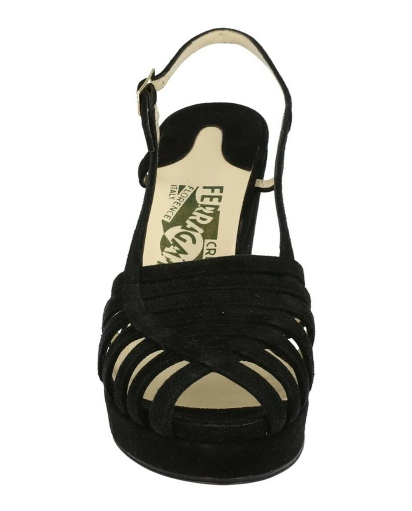 Salvatore Ferragamo Claretta Archive Limited Edition 1940
s Suede Wedges 4