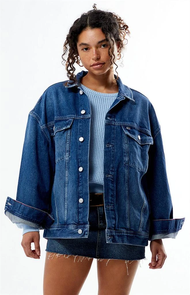 Tommy Jeans Daisy Oversized Colorblocked Denim Jacket 1