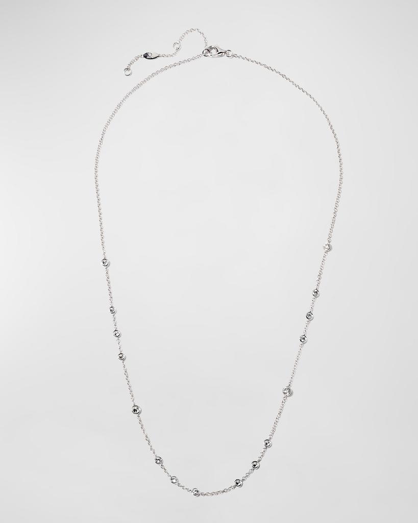Memoire 18k White Gold Dazzle By-the-Yard Diamond Necklace, 18"L, 0.76tcw