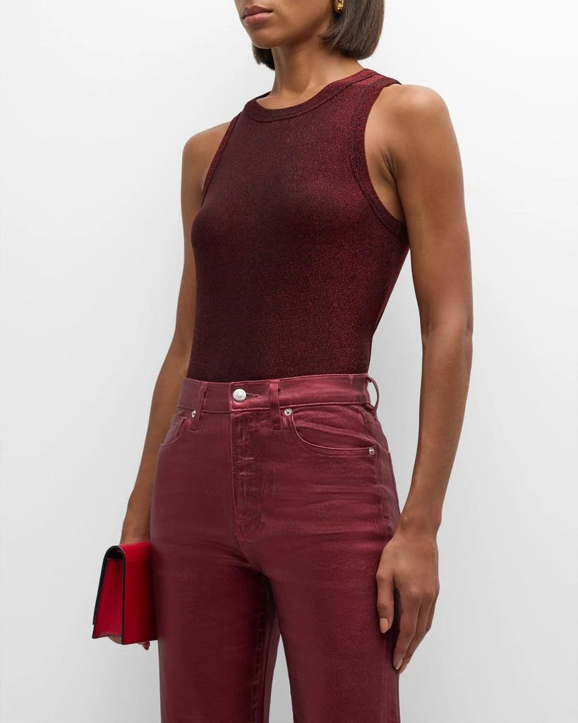 VERONICA BEARD Jordyn Sparkly Cropped Tank Top 4