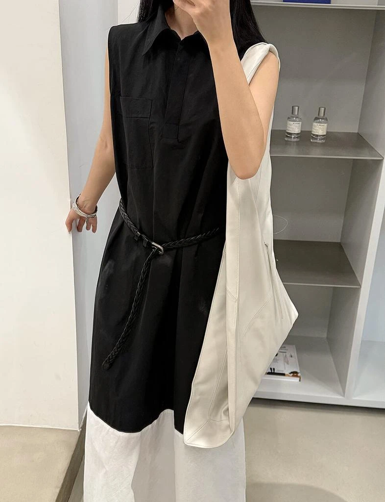 Pixie Market Black and White Collar Shirt Dress 4