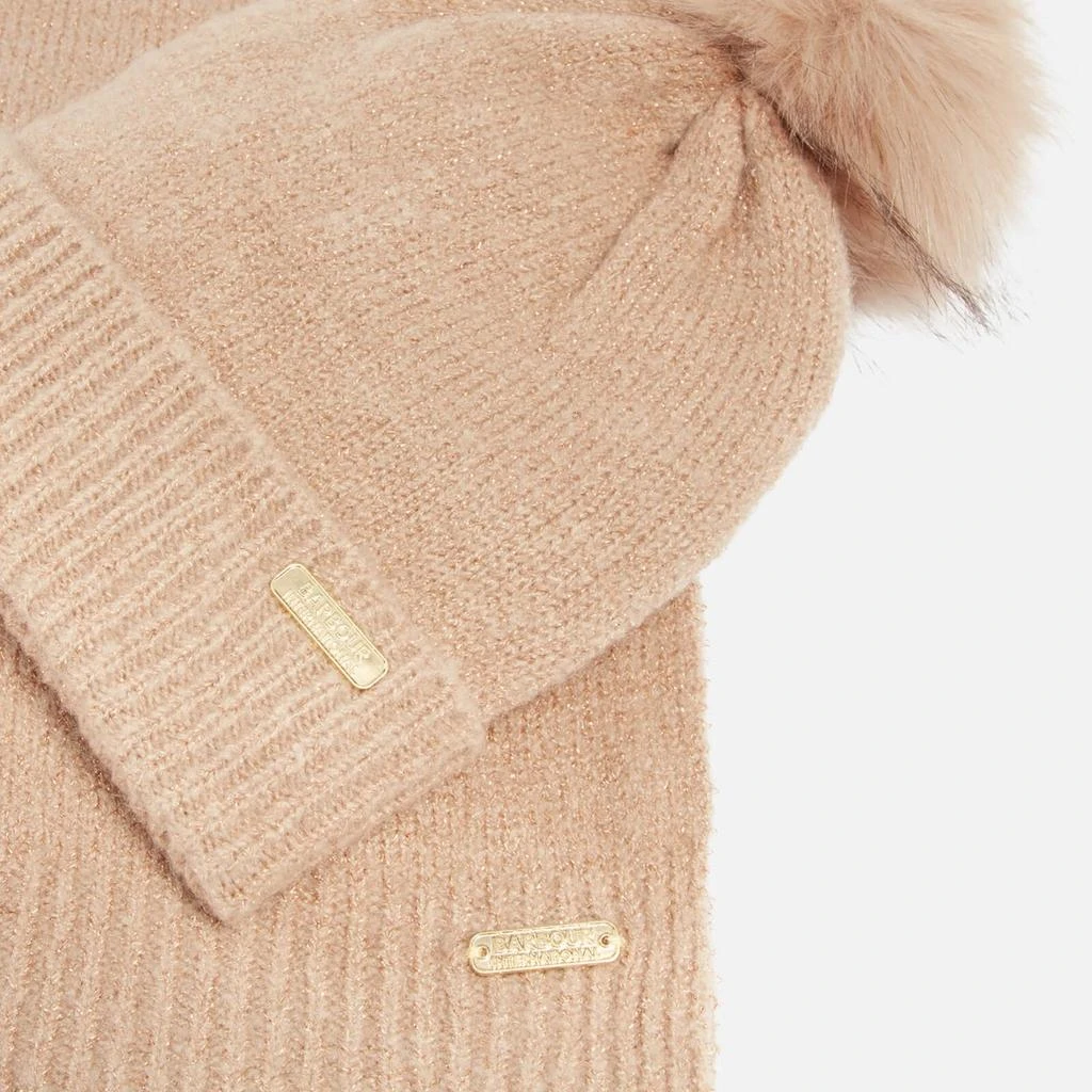 Barbour Barbour International Sparkle Knit Beanie And Scarf Set 3