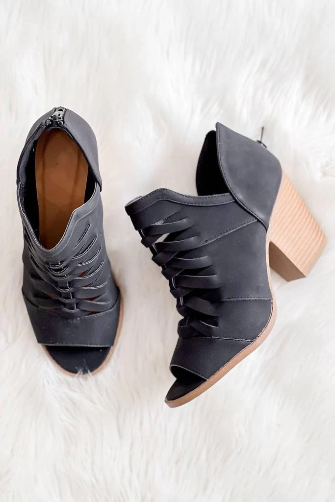 Qupid Qupid - Women Strappy Peep Toe Heel 1